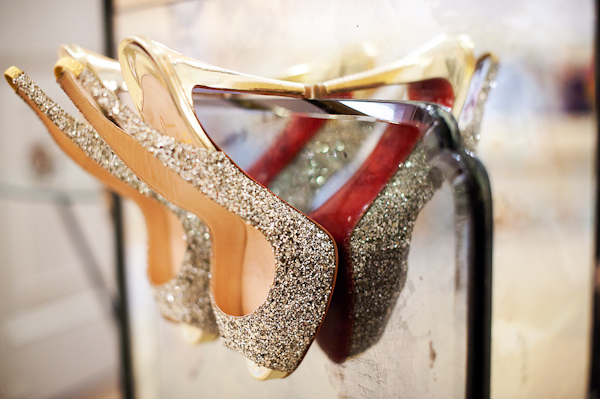 silver sequin wedding shoes - photo by Houston based wedding photographer Adam Nyholt 